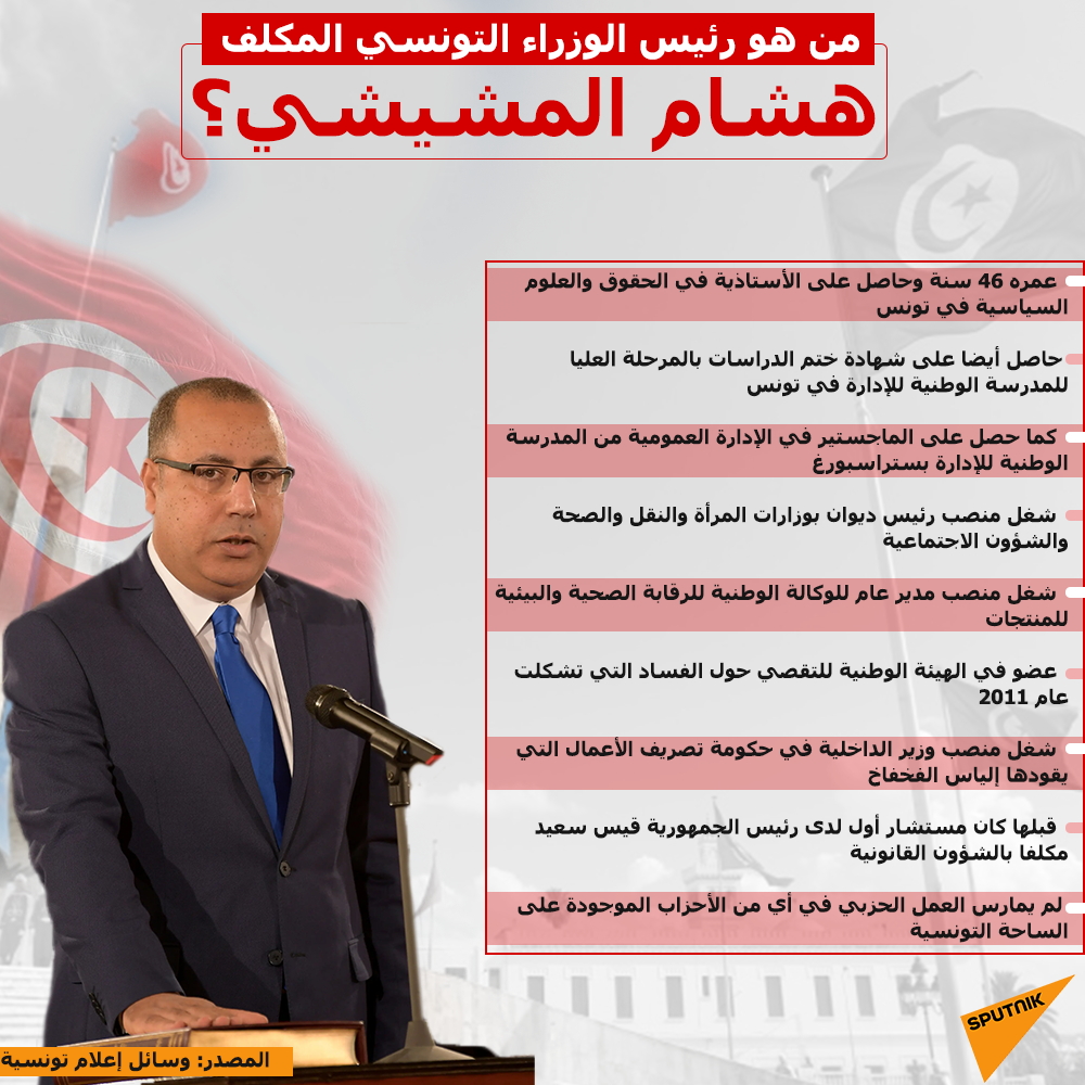 من هو رئيس الوزراء التونسي المكلف هشام المشيشي؟ - سبوتنيك عربي