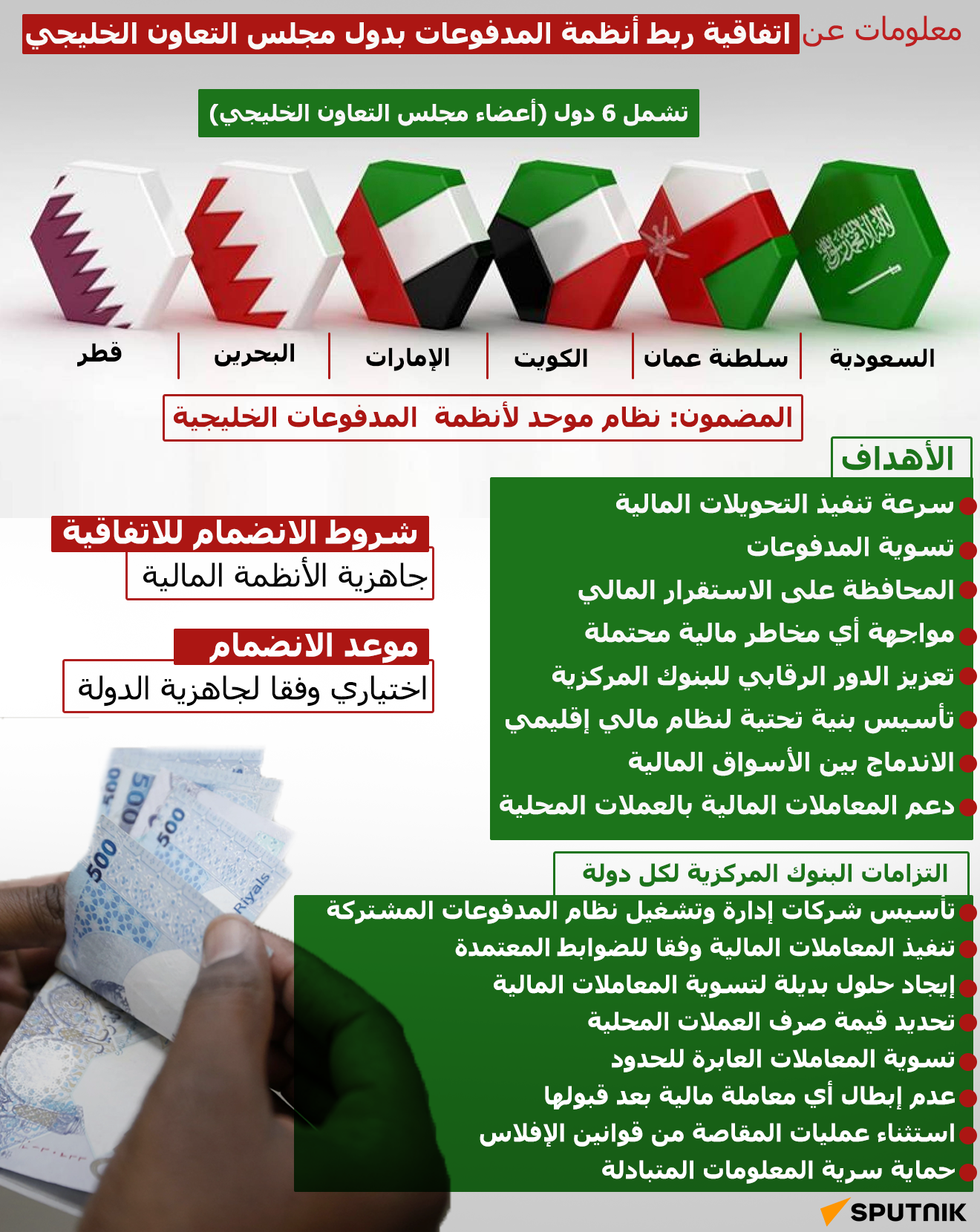معلومات عن اتفاقية ربط أنظمة المدفوعات بدول مجلس التعاون الخليجي - سبوتنيك عربي