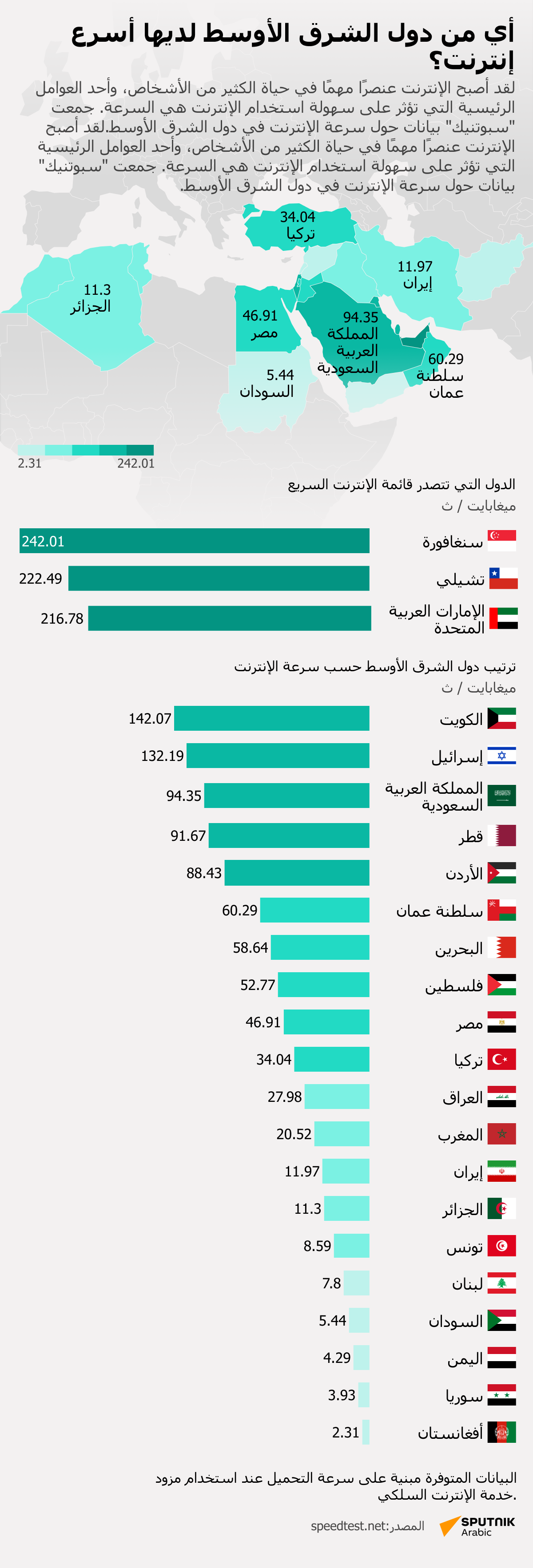 أي من دول الشرق الأوسط لديها أسرع إنترنت؟ - سبوتنيك عربي