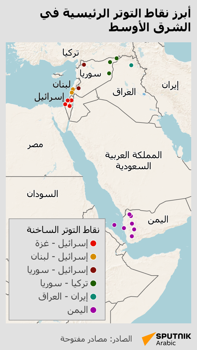 أبرز نقاط التوتر الرئيسية في الشرق الأوسط - سبوتنيك عربي