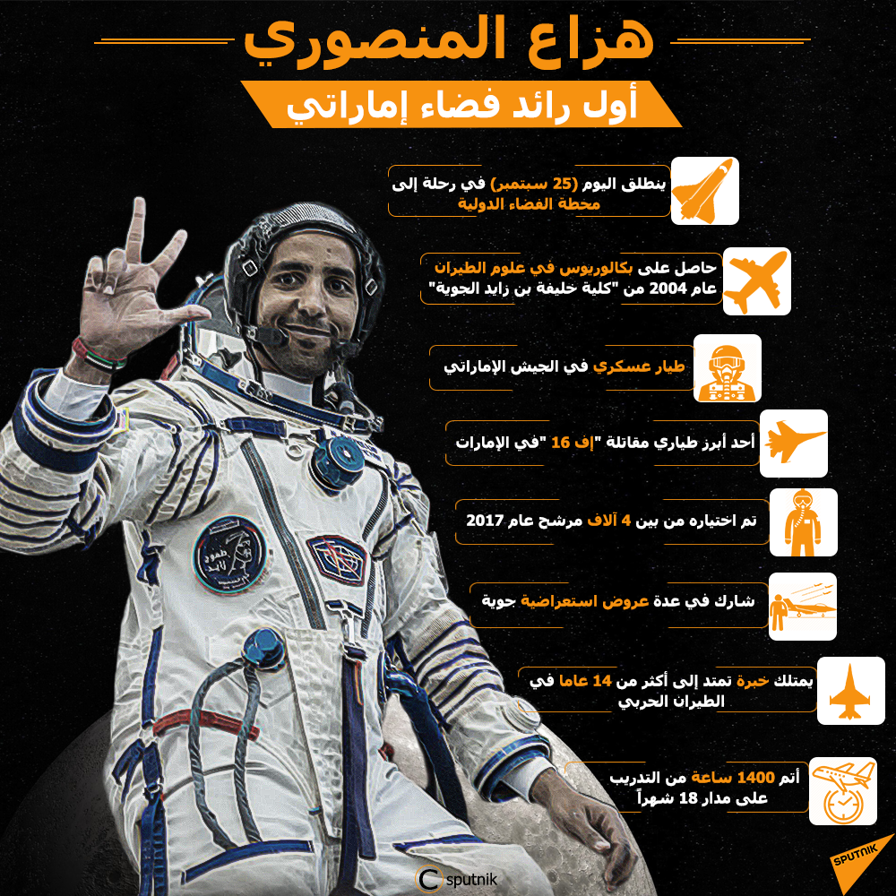أول رائد فضاء إماراتي - سبوتنيك عربي