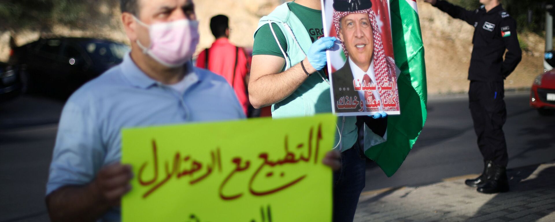 مظاهرات ضد خطة الضم الإسرائيلية لأراضي الضفة الغربية، عمان، الأردن 27 يونيو 2020 - سبوتنيك عربي, 1920, 04.12.2021