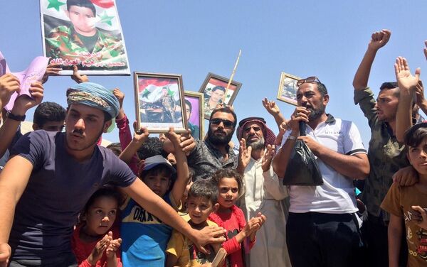 مظاهرات لإخراج الجيش الأمريكية في محافظة الحسكة السورية   - سبوتنيك عربي