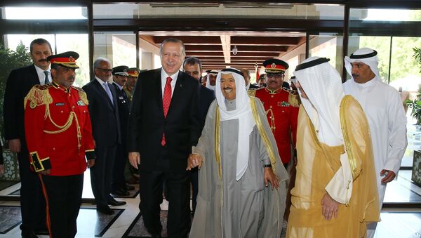 الرئيس التركي رجب طيب أردوغان مع أمير الكويت الشيخ صباح الأحمد الجابر الصباح - سبوتنيك عربي