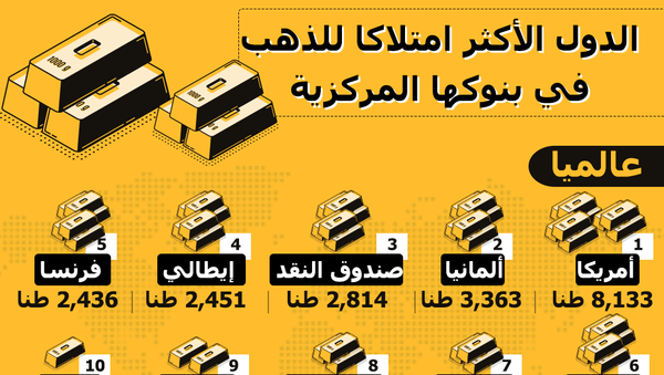 الدول الأكثر امتلاكا للذهب في بنوكها المركزية - سبوتنيك عربي