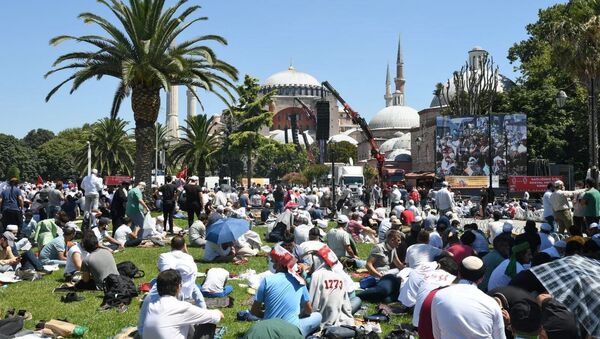 الصلاة في آيا صوفيا، اسطنبول، تركيا 24 يوليو 2020 - سبوتنيك عربي