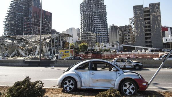 آثار انفجار مرفأ بيروت، لبنان 6 أغسطس/ آب 2020 - سبوتنيك عربي