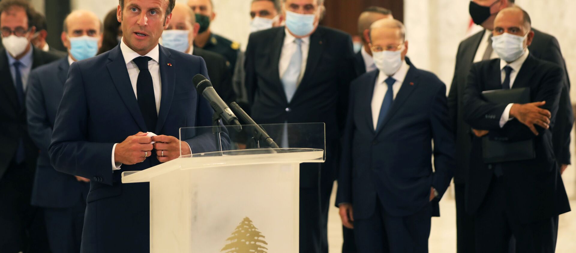 الرئيس الفرنسي إيمانويل ماكرون في بيروت، لبنان 6 أغسطس 2020 - سبوتنيك عربي, 1920, 06.01.2021