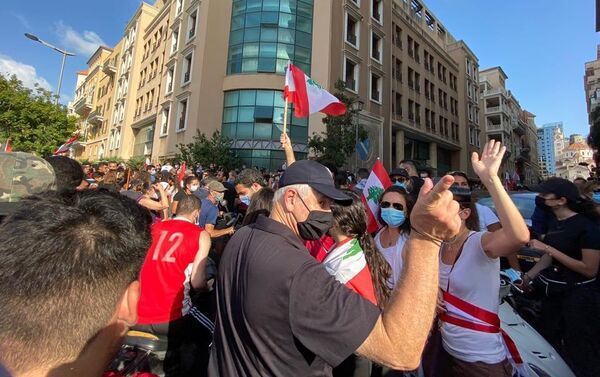 احتجاجات في لبنان على خلفية حادثة انفجار مرفأ بيروت - سبوتنيك عربي