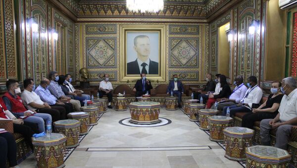 لقاء ممثل منظمة اليونسيف الدكتور بو فيكتور نيلوند في الحكسة، سوريا 24 أغسطس 2020 - سبوتنيك عربي