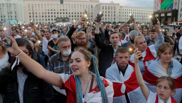 احتجاجات في مينسك - سبوتنيك عربي