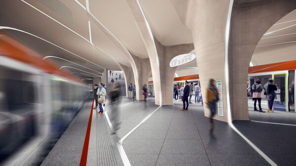 مشروع محطة مترو كلينوفي بولفار من شركة زها حديد أرخيتيكت للهندسة المعمارية - سبوتنيك عربي
