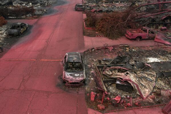 آثار حرائق الغابات في مدينة تالنت في ولاية أوريغون، الولايات المتحدة 14سبتمبر 2020 - سبوتنيك عربي