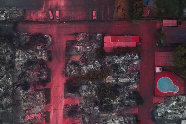 آثار حرائق الغابات في مدينة تالنت في ولاية أوريغون، الولايات المتحدة 13 سبتمبر 2020 - سبوتنيك عربي