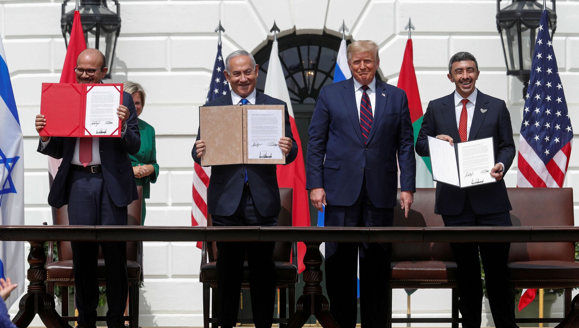 توقيع اتفاق السلام بين الإمارات والبحرين وإسرائيل في حضور الرئيس الأمريكي دونالد ترامب 15 سبتمبر أيلول - سبوتنيك عربي, 1920, 20.07.2021