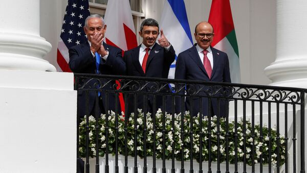 مراسم توقيع اتفاق السلام بين إسرائيل والإمارات والبحرين في واشنطن، الولايات المتحدة 15 سبتمبر 2020 - سبوتنيك عربي