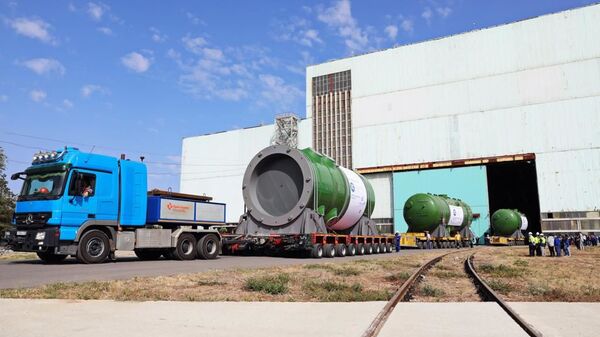 مصنع آتوماش يقوم بشحن أول هيكل مفاعل لمحطة أكويو النووية الأولى من نوعها في تركيا  - سبوتنيك عربي