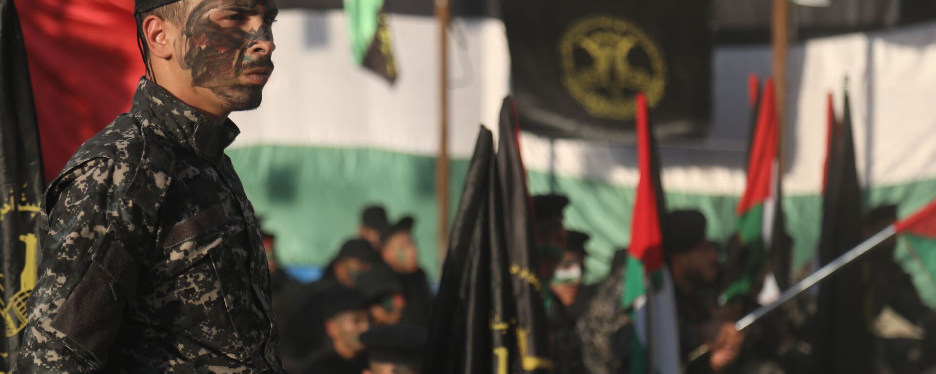 حركة الجهاد الإسلامي الفلسطينية تحتفل بالذكرى الـ 33 لانطلاقها، دمشق، سوريا 7 أكتوبر 2020 - سبوتنيك عربي, 1920, 12.05.2021