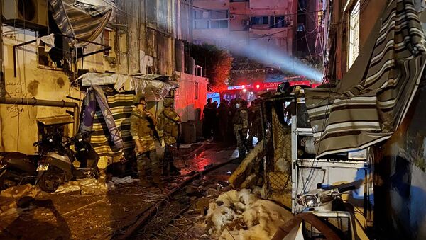 انفجار خزان للمازوت في الطريق الجديدة في بيروت، لبنان 9 أكتوبر 2020 - سبوتنيك عربي