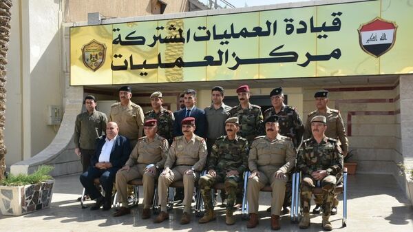 قيادة العمليات المشتركة العراقية تكشف اتفاق أمني تاريخي مع إقليم كردستان (بين بغداد وأربيل)، لتأمين الحدود الفاصلة وتدمير خطط الإرهاب، العراق 12 أكتوبر 2020 - سبوتنيك عربي