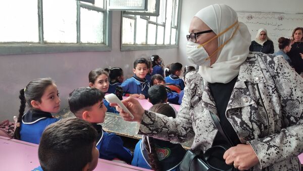 وزارة التربية السورية تطلق حملة اللقاح المدرسي انطلاقاً من محافظة الحسكة، سوريا - سبوتنيك عربي