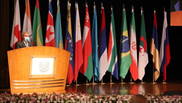 افتتاح مؤتمر عودة اللاجئين السوريين في قصر الأمويين في دمشق، سوريا 11 نوفمبر 2020 - سبوتنيك عربي