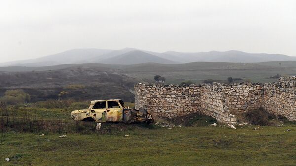  الأراضي التي خضعت لسيطرة أذربيجان بعد إنهاء الحرب الحرب مع أرمينيا في منطقة قره باغ، 18 نوفمبر 2020 - سبوتنيك عربي