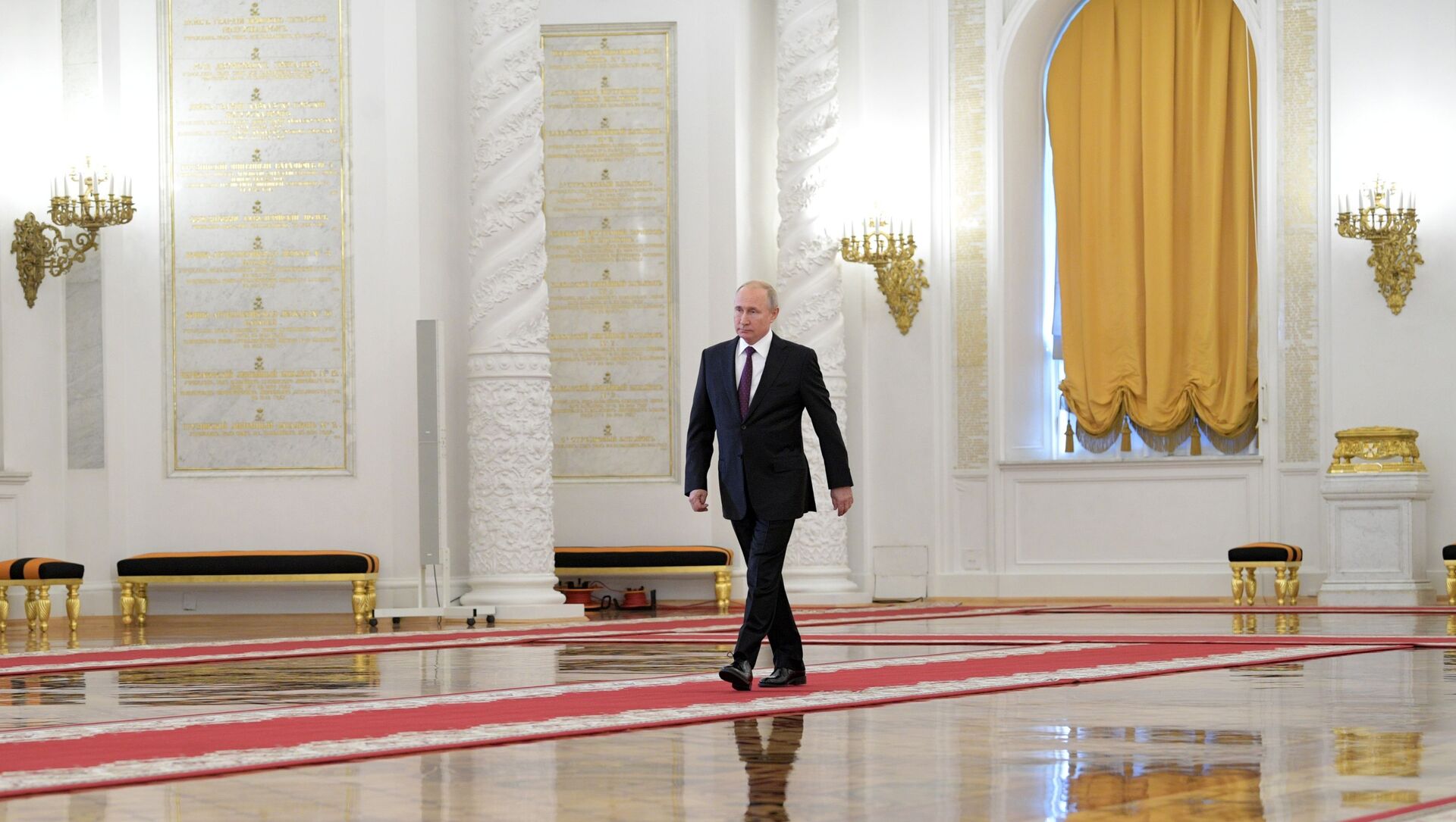 الرئيس الروسي فلاديمير بوتين داخل قصر الكرملين - سبوتنيك عربي, 1920, 06.03.2021