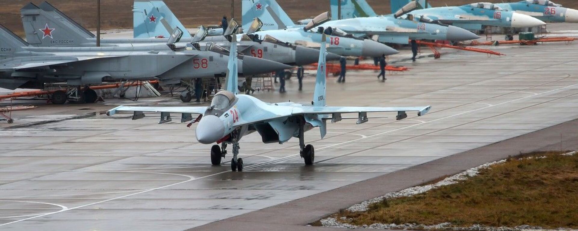 مناورات الطيران الحربي الروسي لمقاتلات «سو-25» و «ميغ- 31» التابعة للمنطقة الغربية لشرق روسيا، في مقاطعة تفير، 23-24 نوفمبر 2020 - سبوتنيك عربي, 1920, 29.11.2023