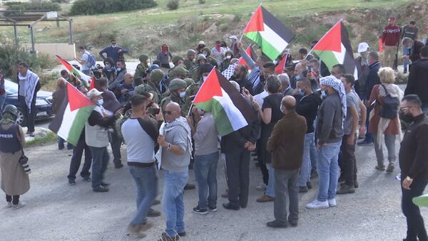 الجيش الإسرائيلي يفرق مسيرة منددة بالاستيطان والضم في الاغوار الشمالية - سبوتنيك عربي