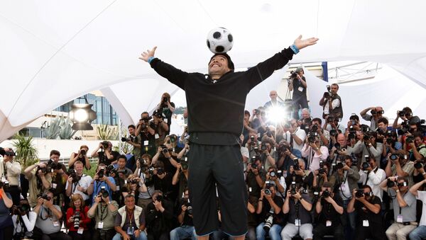 لاعب كرة القدم الأرجنتيني دييغو مارادونا، 2008 - سبوتنيك عربي