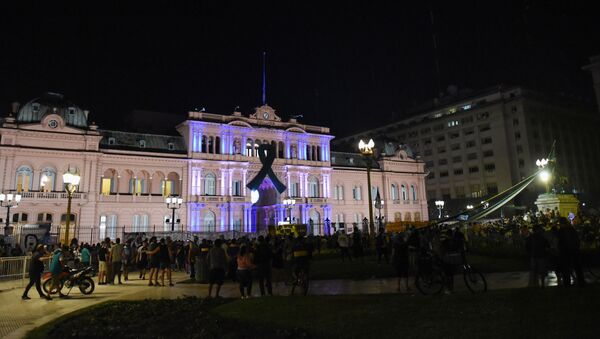 القصر الرئاسي في الأرجنتين يودع دييغو مارادونا - سبوتنيك عربي