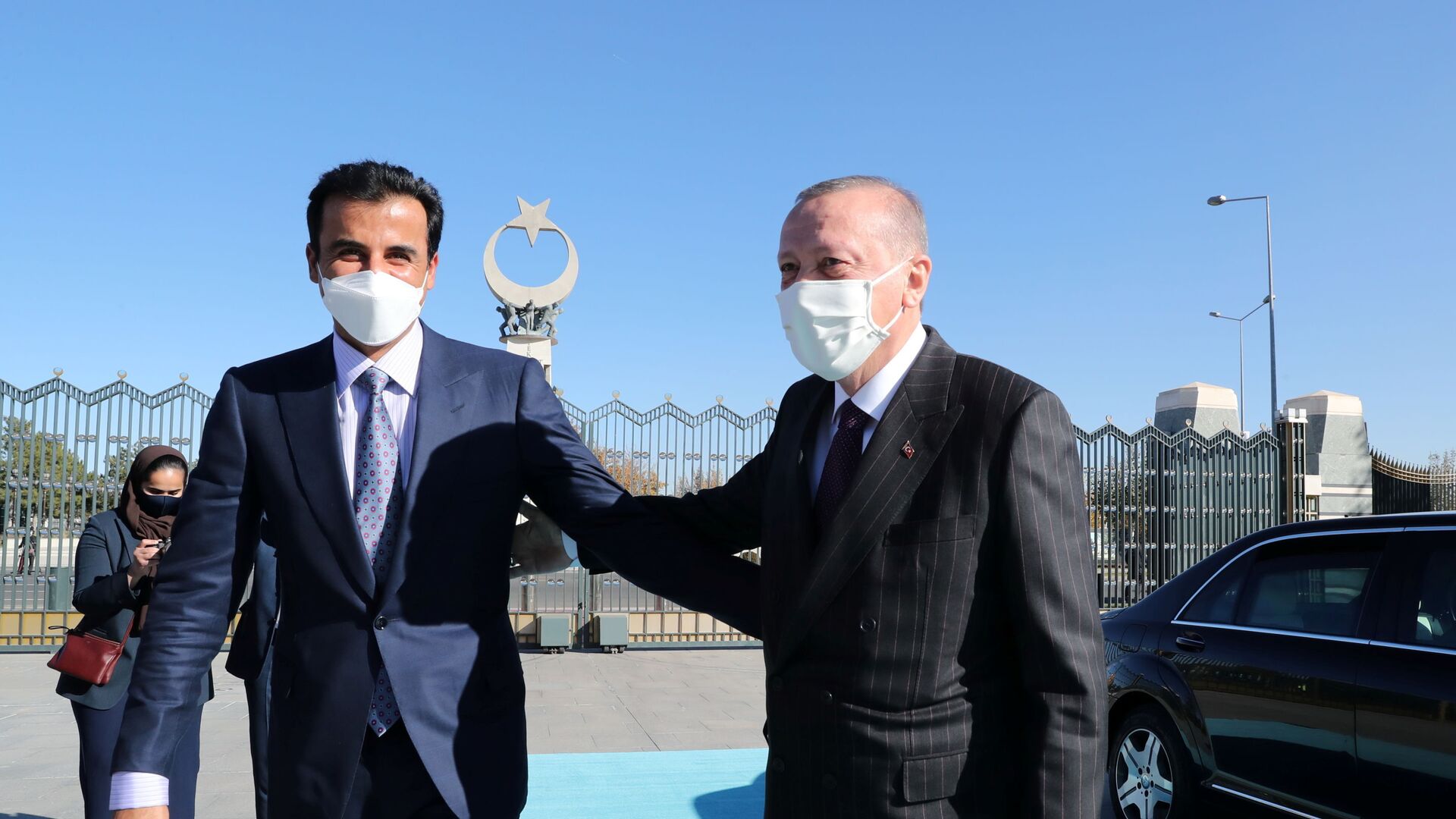 الرئيس التركي، رجب طيب أردوغان، يلتقي أمير قطر، الشيخ تميم بن حمد آل ثاني، في أنقرة، تركيا، 26 نوفمبر/ تشرين الثاني 2020 - سبوتنيك عربي, 1920, 07.12.2021
