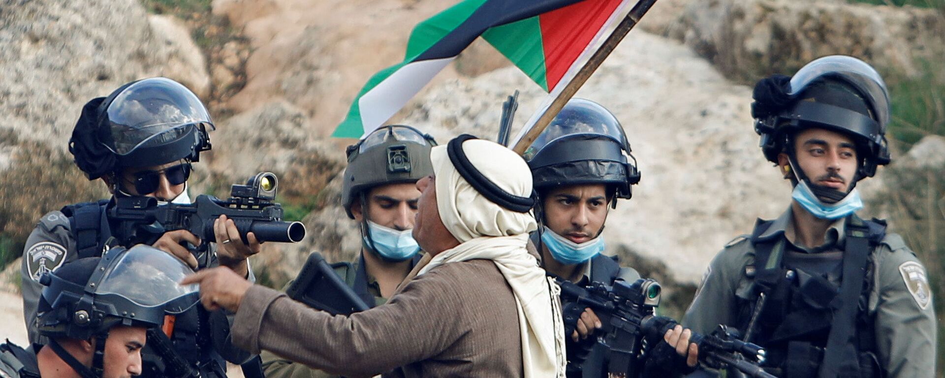 مظاهرات ضد عمليات الاستيطان في بيت دجن، الضفة الغربية، فلسطين 27 نوفمبر 2020 - سبوتنيك عربي, 1920, 29.12.2021
