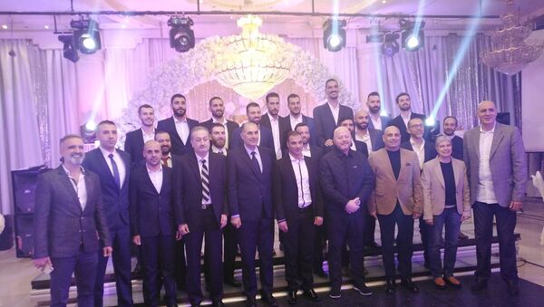 حفل تكريم لبعثة منتخب كرة السلة بمدينة الجلاء الرياضية في دمشق - سبوتنيك عربي