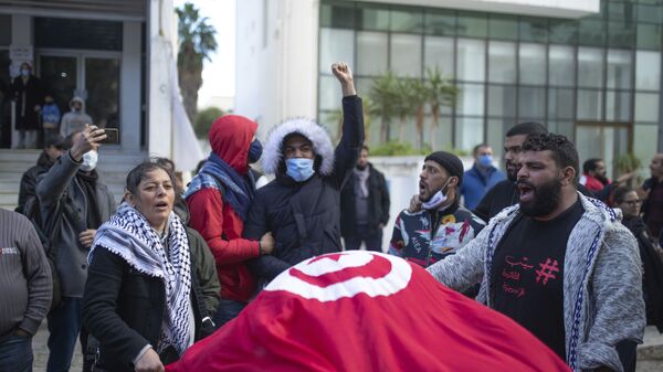 مظاهرات ثورة الجياع في تونس، 12 يناير 2021 - سبوتنيك عربي