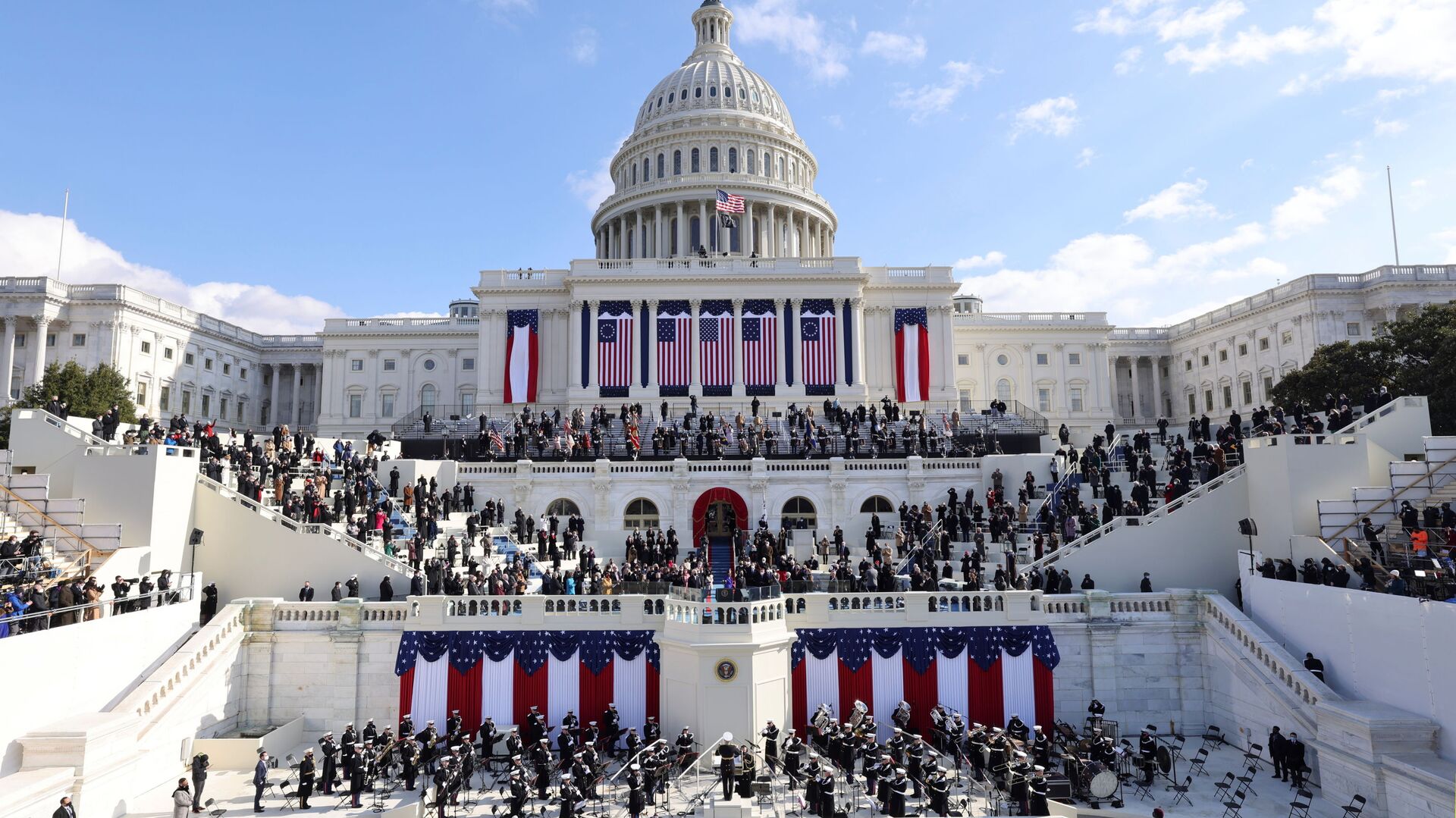 مراسم تنصيب جو بايدن رئيسا للولايات المتحدة، و كامالا هاريس نائبة للرئيس، الكابيتول، الكونغرس واشنطن، 20 يناير 2021 - سبوتنيك عربي, 1920, 26.02.2021