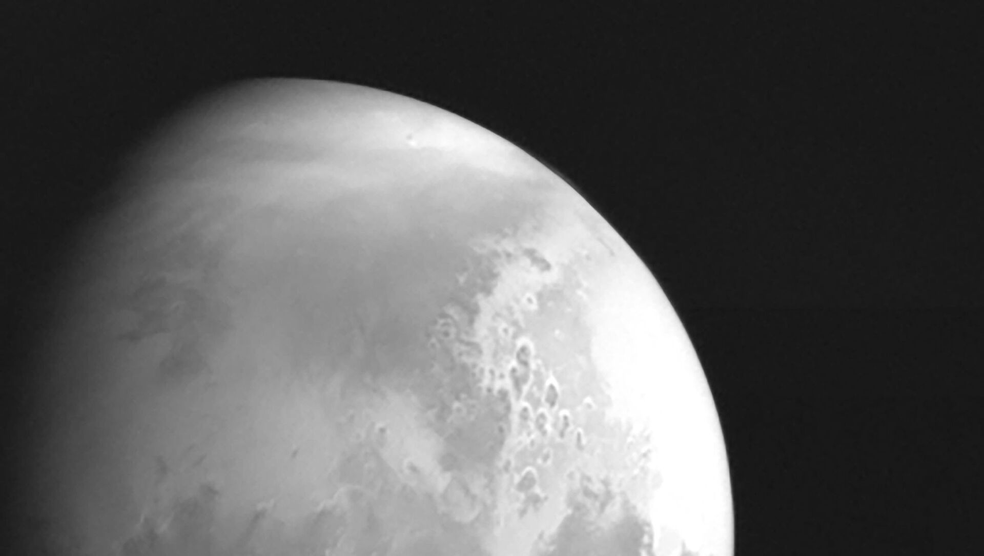 صورة نشرتها الصادرة إدارة الفضاء الوطنية الصينية لكوكب المريخ تم التقاطها بواسطة مسبار المريخ الصيني تيانوين-1 في 5 فبراير/ شباط 2021 - سبوتنيك عربي, 1920, 17.04.2021