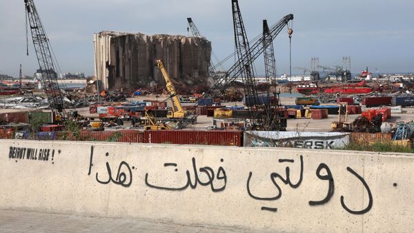 منظر يطل على مرفأ بيروت، مدينة بيروت، لبنان4  فبراير 2021 - سبوتنيك عربي