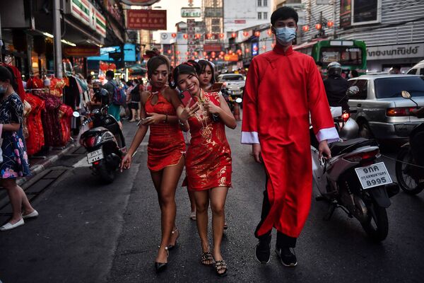 احتفالات حول العالم برأس السنة الصينية (القمرية) الجديدة - مدينة بانكوك، تايلاند 11 فبراير 2021 - سبوتنيك عربي