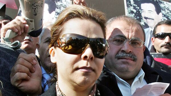رغد صدام حسين في وقفة احتجاجية على إعدام والدها - سبوتنيك عربي