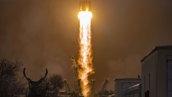 اطلاق صاروخ حامل سويوز-2.1أ، مركبة فضائية بروغريس ام- اس-16، قاعدة بايكونور الفضائية، 15 فبراير 2021 - سبوتنيك عربي