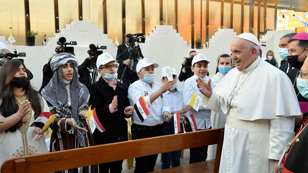  البابا فرنسيس، بابا الفتايكان، خلال زياته إلى العراق - سبوتنيك عربي