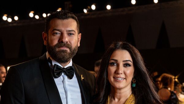 الممثل المصري، عمرو يوسف، وزوجته السورية، كندة علوش - سبوتنيك عربي