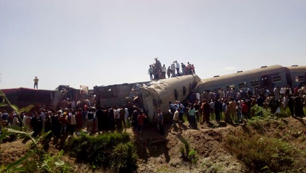 حادث تصادم قطاري سوهاج في صعيد مصر - سبوتنيك عربي
