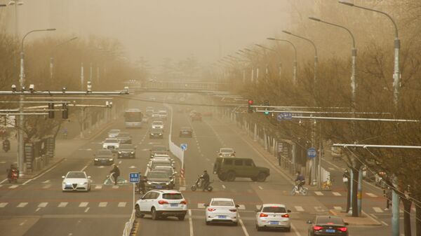 عاصفة رملية ضخمة تضرب بكين، الصين 28 مارس 2021 - سبوتنيك عربي