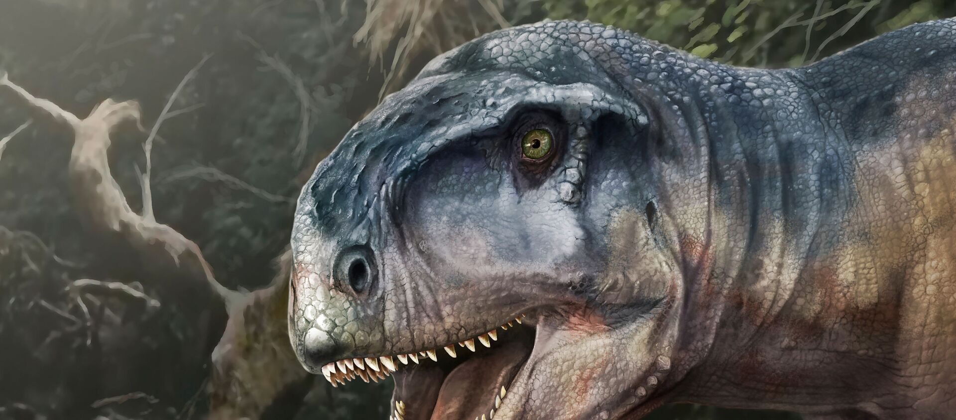 رسم تخيلي للديناصور لوكالكان أليوكرانيانوس الذي كان يأكل اللحوم في العصر الطباشيري وعاش قبل حوالي 80 مليون عاما في منطقة باتاغونيا، الأرجنتين - سبوتنيك عربي, 1920, 01.04.2021