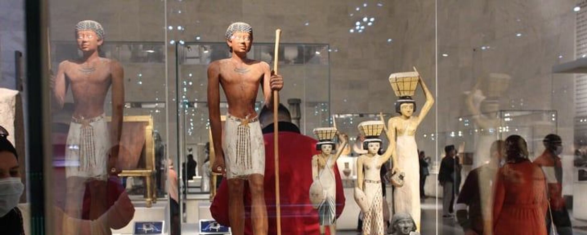 تماثيل فرعونية في المتحف القومي للحضارة المصرية بالفسطاط، القاهرة، مصر - سبوتنيك عربي, 1920, 27.09.2022
