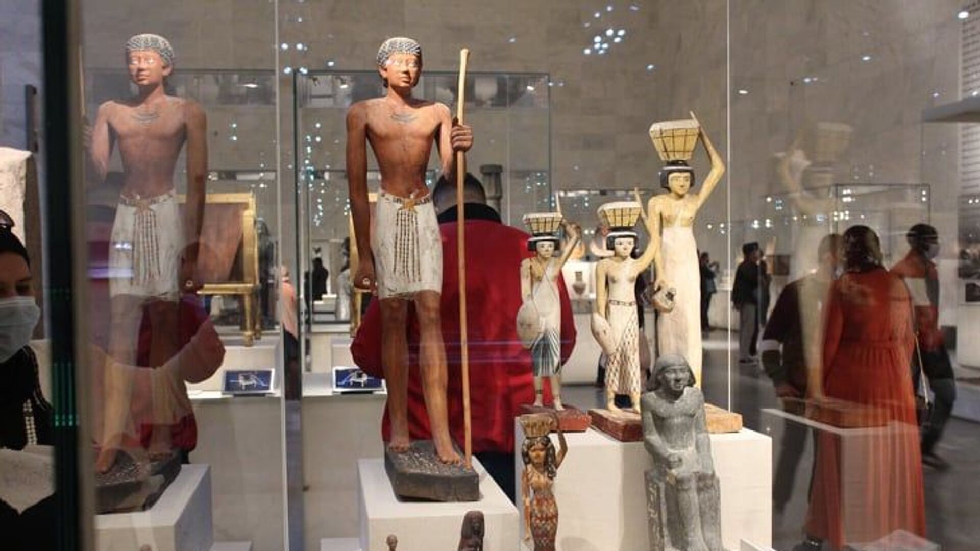 تماثيل فرعونية في المتحف القومي للحضارة المصرية بالفسطاط، القاهرة، مصر - سبوتنيك عربي, 1920, 02.10.2021