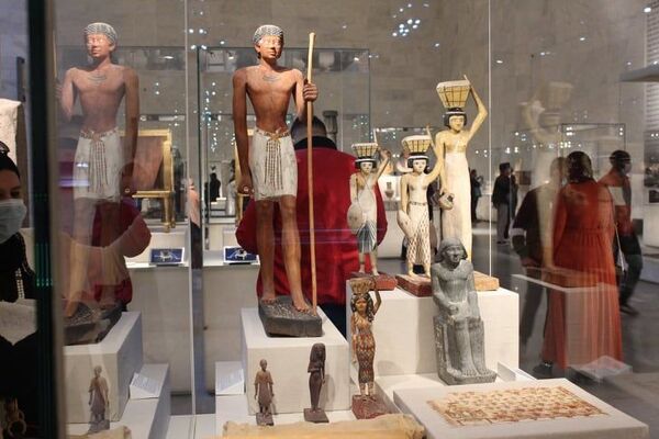 تماثيل فرعونية في المتحف القومي للحضارة المصرية بالفسطاط، القاهرة، مصر - سبوتنيك عربي